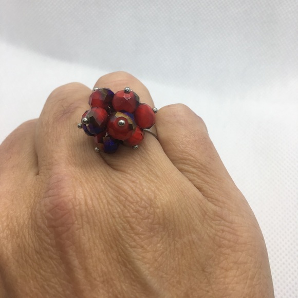 4 for $12: Iridescent Beaded Ring - Picture 2 of 5